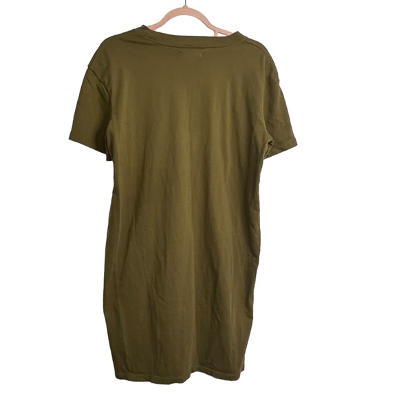 MADEWELL T-Shirt Dress in OLIVE BRANCH Soft Lagenlook Minimalist Preppy Small - Picture 3 of 7